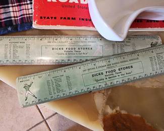 1967 and 1968 Dicks Food Stores rulers