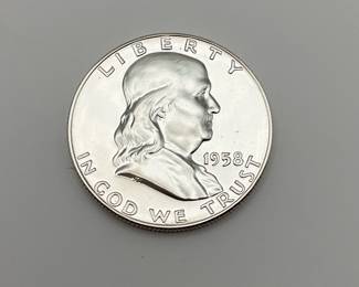 1958 Proof Franklin Silver 50c