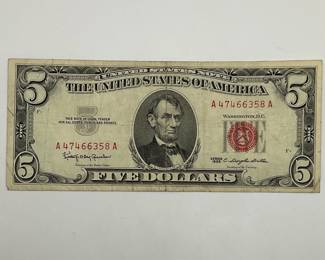 1963 $5 Red Seal Note