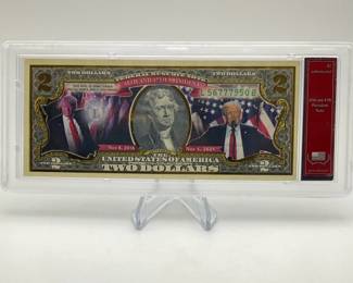 Enhanced Genuine $2 Trump 45th/47th President Note