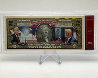 Enhanced Genuine $2 Trump Securing the US Border Note