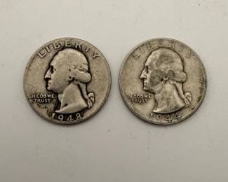 1944 and 1948 Washington Quarters