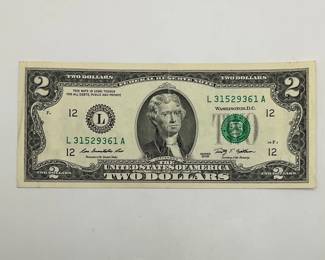 2009 $2 Federal Reserve Note