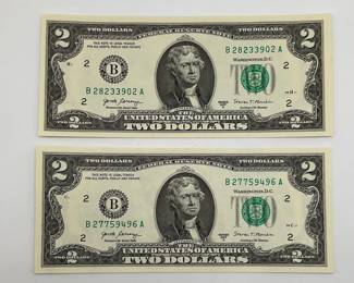 2017-A Uncirculated $2 Notes