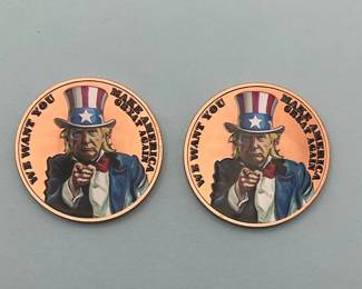 Trump as Uncle Sam 1 oz. Copper Rounds