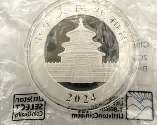 China 10 Yuan Panda Silver Round