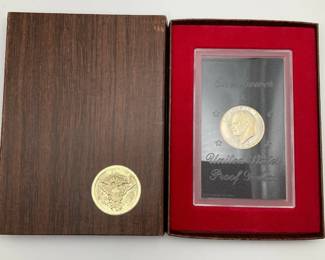 1974-S Proof "Brown Ike" Eisenhower Silver Dollar
