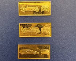 24K Gold Plated World's Greatest Performance Cars Sterling Silver Bars