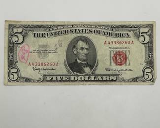1963 $5 US Note