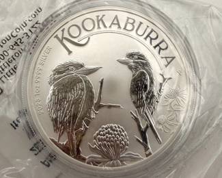Australia 1 Dollar Kookaburra Silver Round