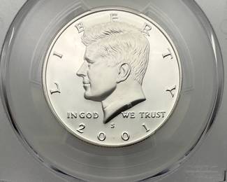 2001-S Silver Proof Kennedy Half Dollar, PCGS PR69 DCAM