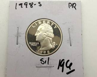 1998-S Silver Proof Washington Quarter