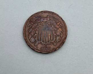 1866 US 2 Cent Piece