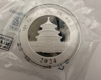 China 10 Yuan Panda Silver Round