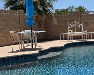 Heavy Patio table and Umbrella