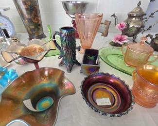Pink Depression , Vaseline Depression Glass