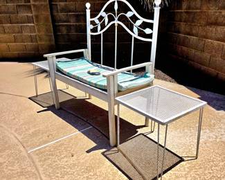 Cistom made white bench