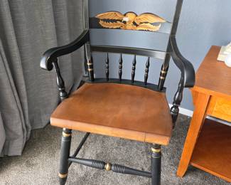 Signed Hitchcock Eagle Arm Chair