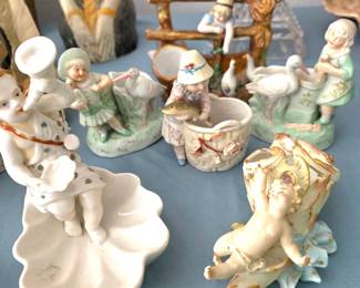Antique Spill Vases & Match Strikers