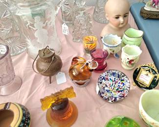 Cut Glass Pitchers, Northwood, Mary Gregory