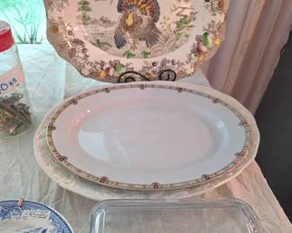 Turkey and serving platters