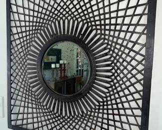 Square mirrored wall art