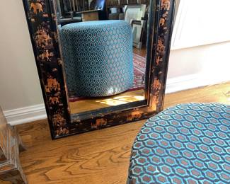 Black lacquered mirror