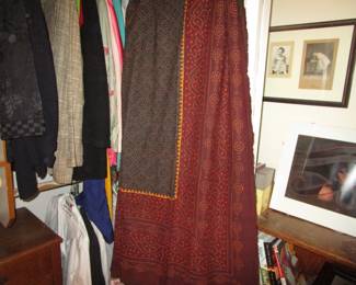 Antique India bedspreads, quilts, exotic textiles