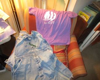 Key overalls, vintage graphic tee