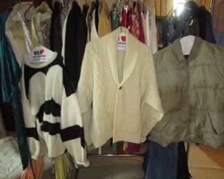 Fisherman sweater, Vintage Eddie Bauer vest