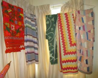 Antique quilts, vintage textiles