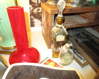 Mid Century glass, old perfumes