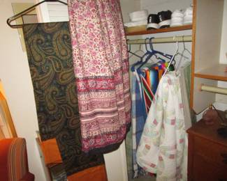 Antique India bedspreads, quilts, exotic textiles