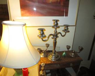 Candelabras including silver