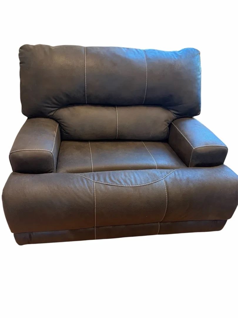 001 Charcoal Grey Power Reclining Love Seat
