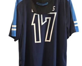 Navy Blue Large Los Angeles Chargers Jersey With Black New Era Trucker Hat