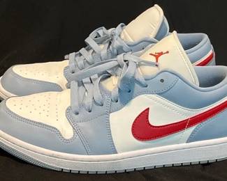 Size 12 Jordan 1 Low Blue Whisper Dune Shoes