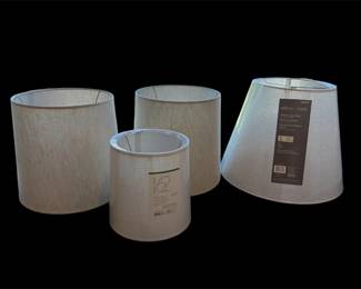 Four Linentextured Lampshades