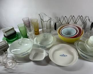 Vintage Pyrex, FireKing Mixed Kitchenware Collection