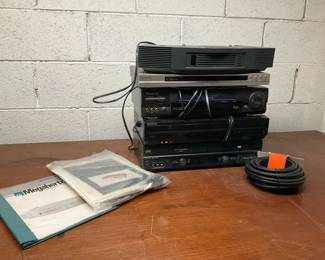 Sony and JVC DVDVHS Players with Panasonic VCR and Bose Wave Radio