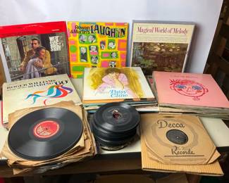 Vintage Vinyl Record Albums and 45 RPM Records