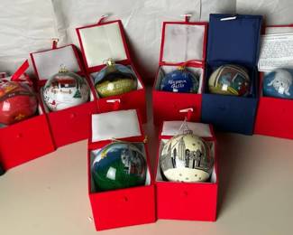 HandPainted Glass Travel and Landmark Christmas Ornament Collection