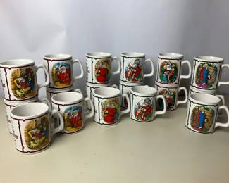 Vintage Christmas Theme Ceramic Mugs