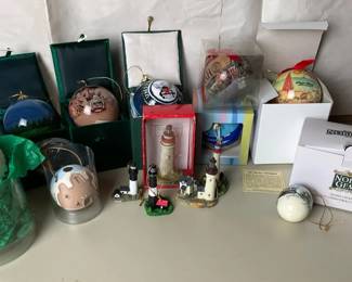 Travel, Military, and Lighthouse Christmas Ornament Collection