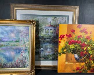 Framed Floral and Garden Artwork Collection