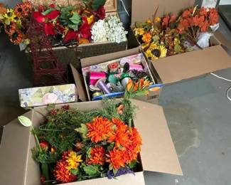 Artificial Floral Arrangements, Stems, Ribbon, and Decorative Accessories