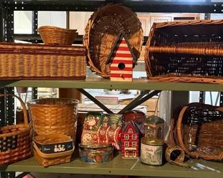 Wicker Baskets, Storage Boxes, and Decorative Tins