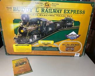 04 Buddy L Railway Express G Scale Electric Train Set With Original Box and Instructions