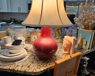 Vintage Ox Blood Chinese Lamp