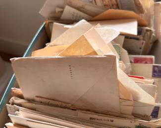 Vintage paper ephemera, letters and documents